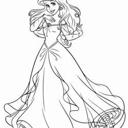 Swell Excellent Photo Of Ariel Coloring Page Pages Princess Disney Sheets Mermaid Choose Board