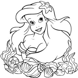 Wonderful The Little Mermaid Coloring Pages Ariel