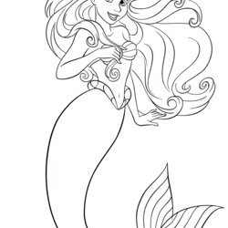 Walt Disney Coloring Pages Princess Ariel Characters Mermaid Para Book Little La Wallpaper