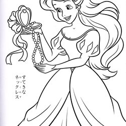 Preeminent Walt Disney Coloring Pages Princess Ariel Characters