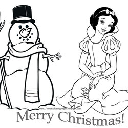 Eminent Disney Coloring Pages Christmas Snow Princess Merry Print Xmas Characters Stitch Lilo Color Printable
