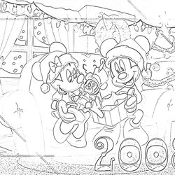 Excellent Disney Coloring Pages Christmas