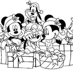 Great Holiday Season Coloring Pages Christmas Disney Printable Mickey