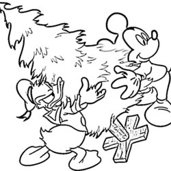 Outstanding Disney Christmas Coloring Pages Picture Donald