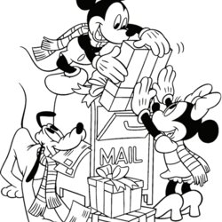 Out Of This World Holiday Disney Coloring Pages Top Christmas Printable Color Presents Mickey Mouse Minnie