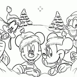 Disney Cartoon Characters Coloring Pages Christmas Home Popular