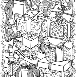 Eminent Christmas Printable Coloring Pages Elf Living Page Presents Thumb