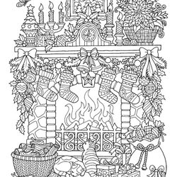 Preeminent Get This Adult Christmas Coloring Pages Free Winter Night Fit