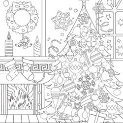 Sublime Christmas Adult Coloring Page Sheets Printable Pages Adults Colouring Print Color Tree Books Colors