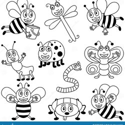 Legit Coloring Insects For Kids Stock Vector Illustration Of Cartoons Insect Drawing Cartoon Royalty