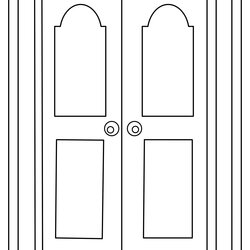 High Quality Doors Coloring Printable Pages