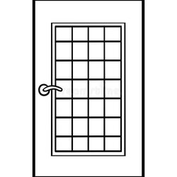 Wonderful Glass Door Stock Vector Illustration Of Outdoors Coloring Panels Interior Book Transparent