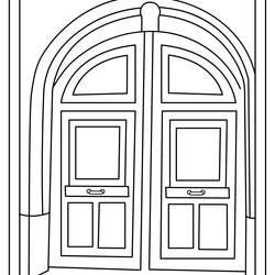 Wizard Doors Coloring Printable Pages