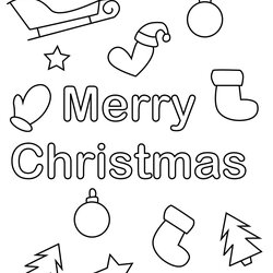 Wonderful Merry Christmas Coloring Page For Kids Free Decorations