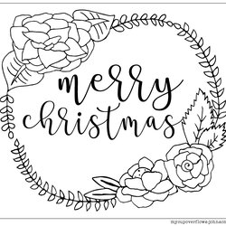 Fantastic Merry Christmas Coloring Pages That Say At Awesome