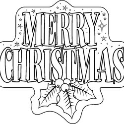 Out Of This World Merry Christmas Title Printable Coloring Pages
