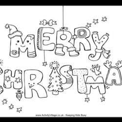 Peerless Merry Christmas Coloring Page Templates At Template
