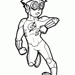 Flash Coloring Pages Best For Kids Kid Drawing Cartoon Book Sketch Library Popular