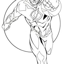 Champion Flash Coloring Pages Best For Kids Superhero Print