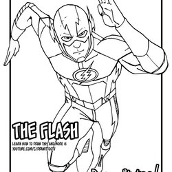 Outstanding Flash Coloring Pages To Print At Free Printable Cw Draw Drawing Reverse Sims Too Series Version