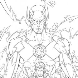 Magnificent Free Printable The Flash Coloring Pages Reverse Cw Template Print Online Superhero Arrow Ink