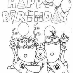 Admirable Birthday Coloring Page Printable Templates