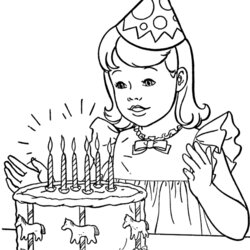 Eminent Happy Birthday Coloring Page Pages Printable Kids