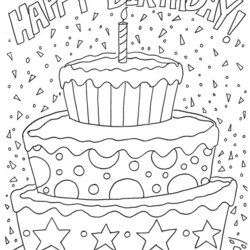 Sublime Happy Birthday Coloring Pages