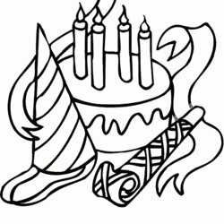 Splendid Birthday Coloring Pages Printable Cl