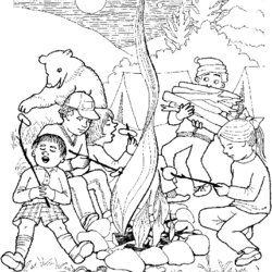 Wonderful Camping Coloring Pages Site