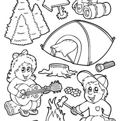 Very Good Camping Coloring Pages Best For Kids