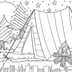 Worthy Free Printable Camping Coloring Pages