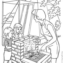Camping Page To Color Coloring Pages Printable Printing Help