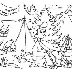Admirable Get This Printable Camping Coloring Pages Online Camp Summer Kids Print Holiday Colouring Color