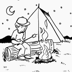 Wizard Camping Coloring Pages Free Home