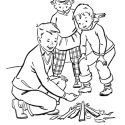 Free Printable Camping Coloring Pages Kids Colouring Print Printing Help Page