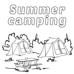 Excellent Free Printable Camping Coloring Pages Summer Camp Poster