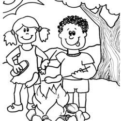Camping Coloring Pages Best For Kids Printable Free Page