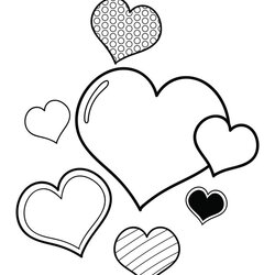 Fine Free Printable Heart Coloring Pages Templates Page