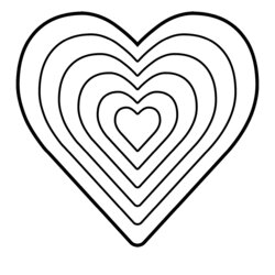 Eminent Heart Coloring Pages Huge Collection Of Free Day Layered Retro Rainbow Page