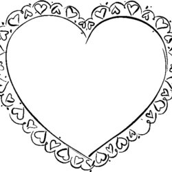 Superb Heart Coloring Pages Kids Print Valentine