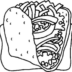 High Quality Free Printable Coloring Pages Food Home Taco Para Sandwich Print Colouring These Popular Drinks