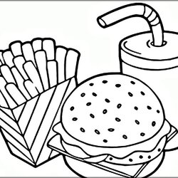 Cool Free Coloring Pages For Kids And Adults Printable Fast Food Colouring