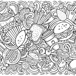 Spiffing Food Coloring Pages Free Printable Templates