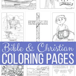 Exceptional Bible Coloring Pages Free Printable Easy Biblical Baptism Miracles Montage