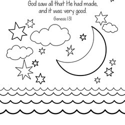 Smashing Creation Bible Coloring Pages Clip Art Library Preschool Verse Genesis Sheet Children Worksheets God