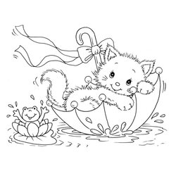 High Quality Free Printable Cat Coloring Pages For Kids Cats Color Colouring Kitten Kitty Cute Sheet Sweet