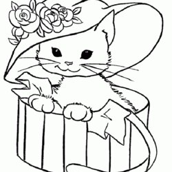 Superior Cat Coloring Pages Part Print