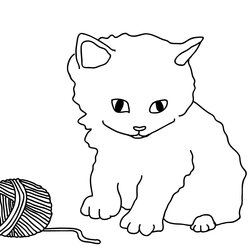 Excellent Free Cat Coloring Pages Print Cats Kitten Printable Kittens Cute Color Princess Baby Puppy Kids
