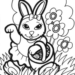 High Quality Free Printable Easter Bunny Coloring Pages For Kids